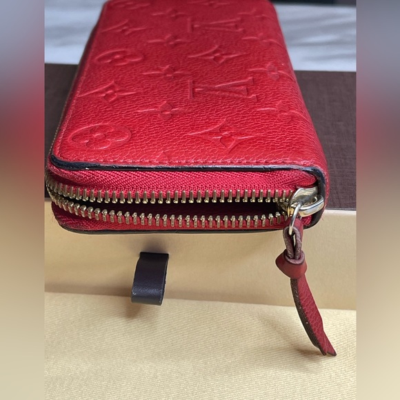 Louis Vuitton clemence empreinte red long wallet - Picture 4 of 16